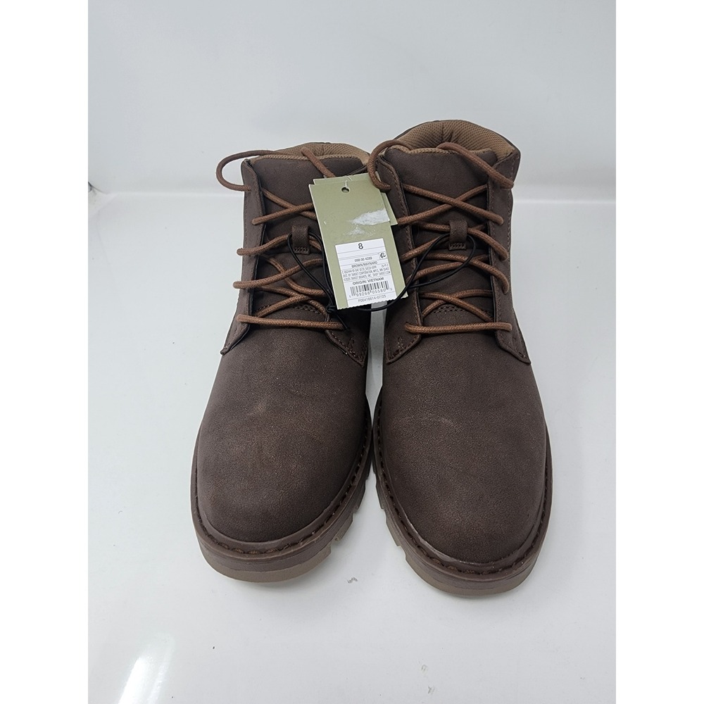 Goodfellow & Co Mens Lace Up Boots Brown‎ Faux Leather Casual Size 8